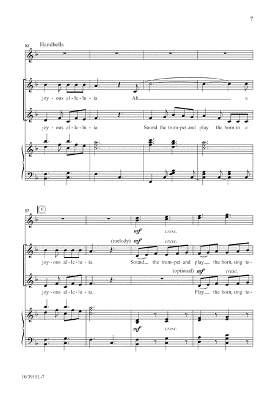Sing a Joyous Alleluia Unison Choir scores gallery preview page 8