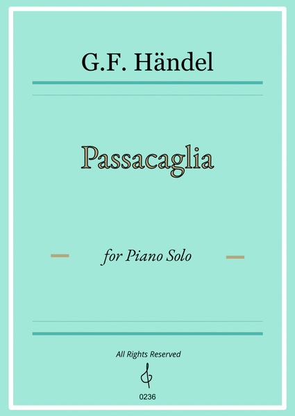 Passacaglia by Handel - Piano Solo (Full Score) image number null
