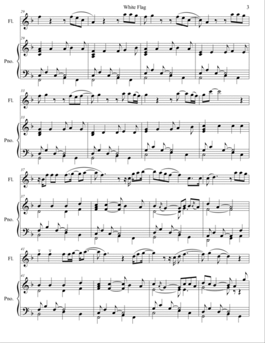 White Flag White Flag Flute Solo scores gallery preview page 4