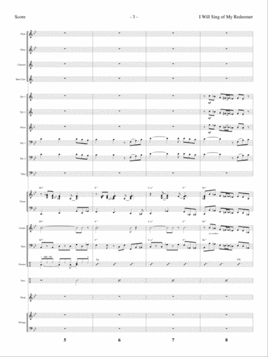 I Will Sing of My Redeemer Orchestra scores gallery preview page 3