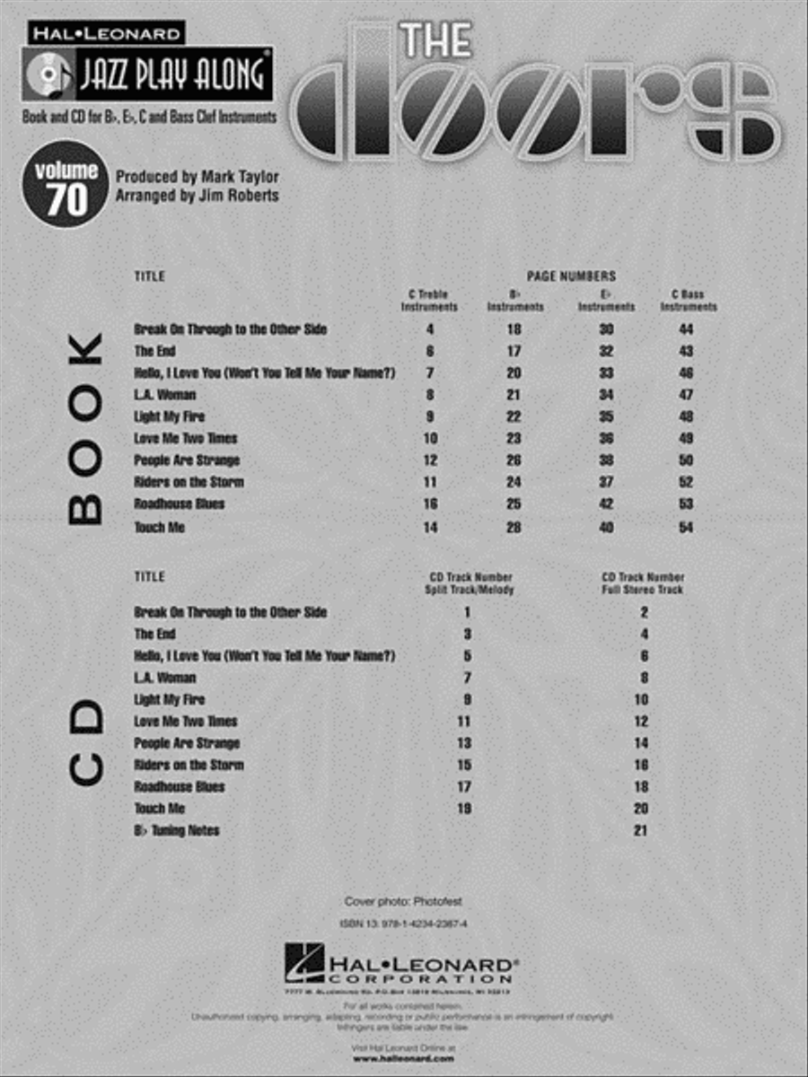 The Doors The Doors C Instrument scores gallery preview page 3