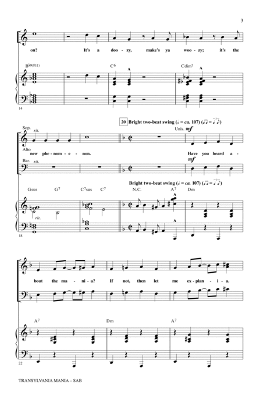Transylvania Mania Transylvania Mania 3-Part scores gallery preview page 2