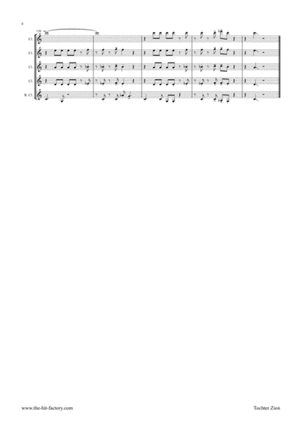 Tochter Zion - Choral & Shuffle - Clarinet Quintet