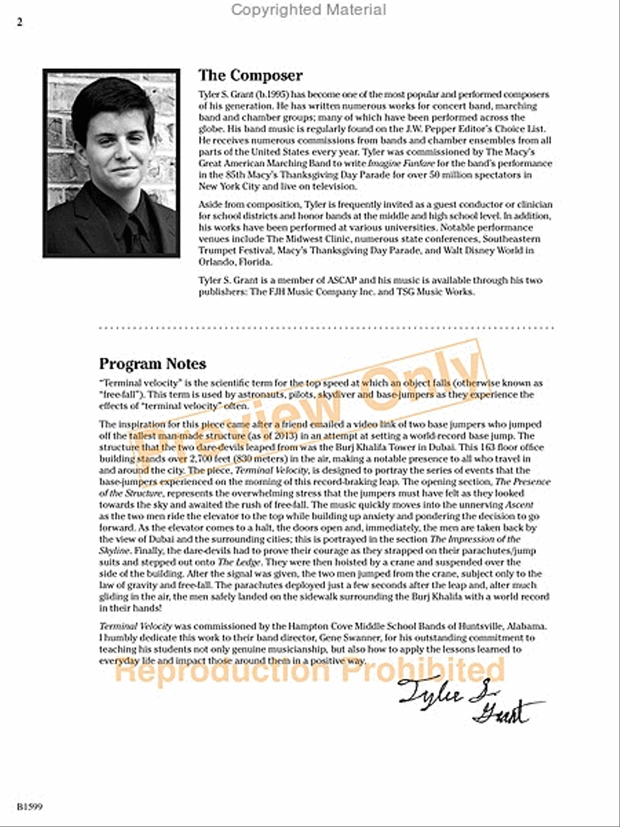 Terminal Velocity Concert Band scores gallery preview page 3