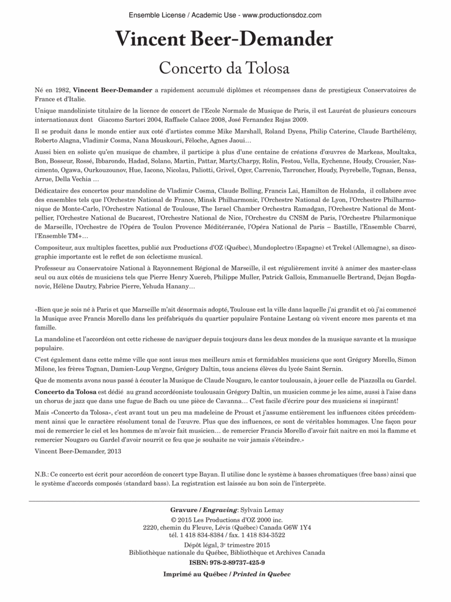 Concerto da Tolosa Orchestra scores gallery preview page 1