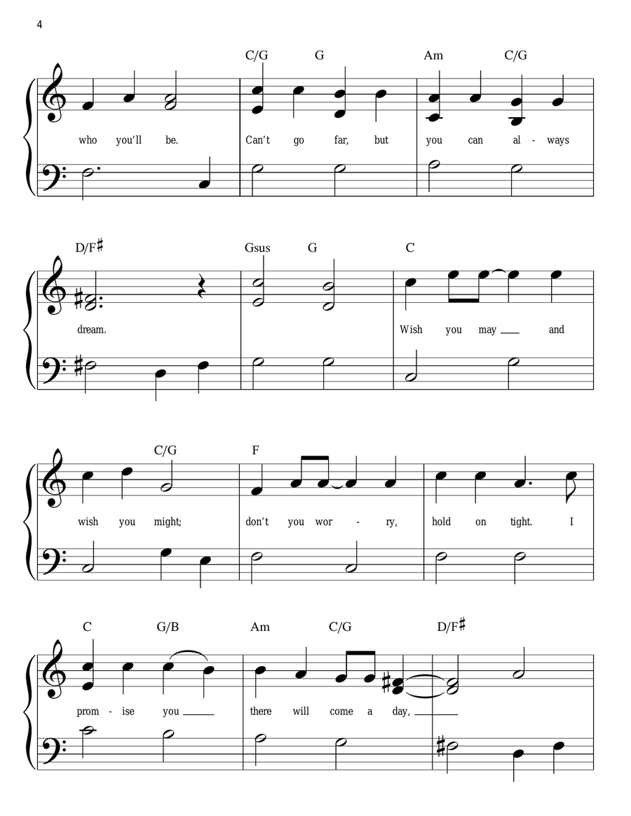 Butterfly Fly Away Easy Piano scores gallery preview page 4