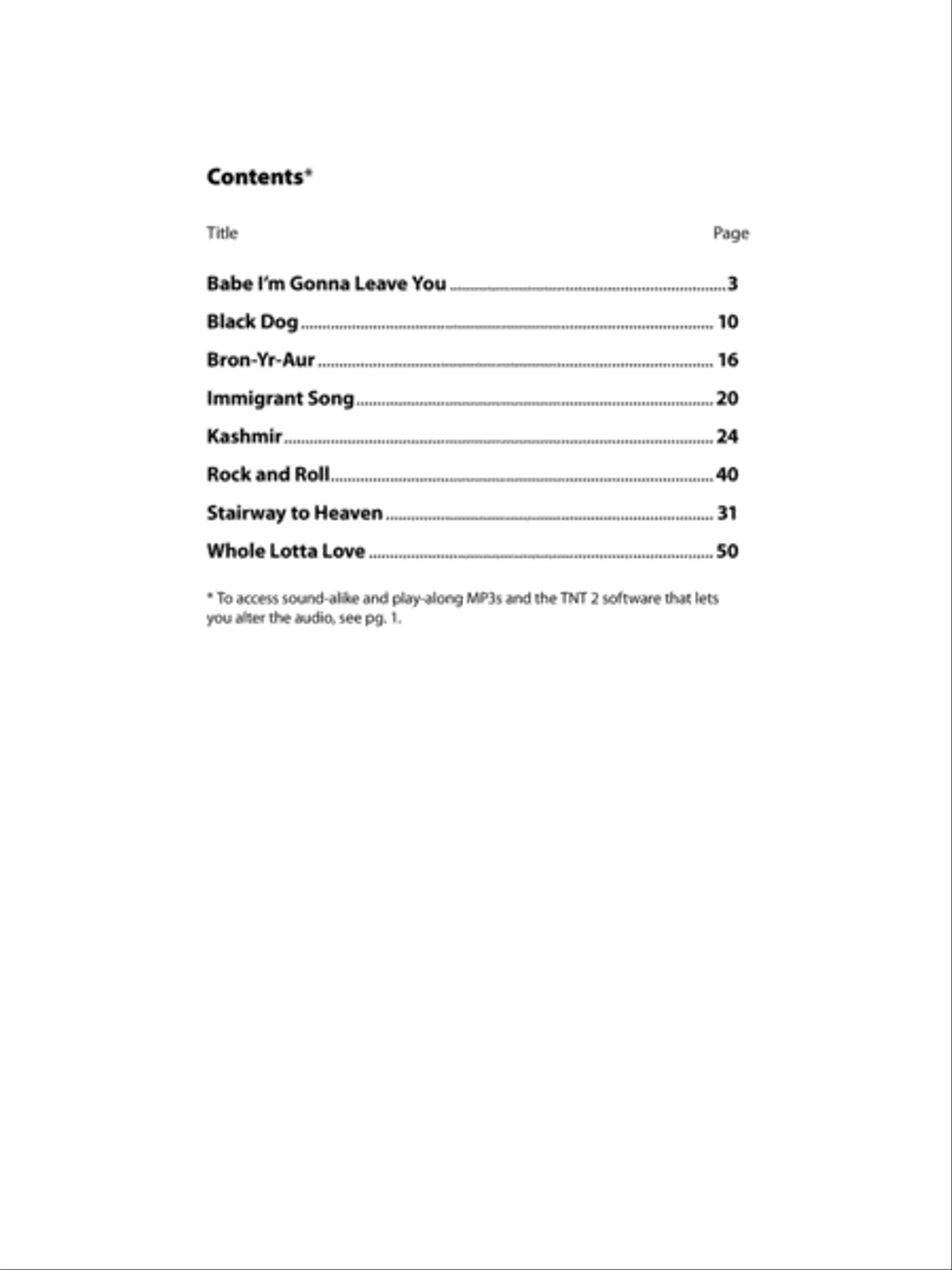 Ultimate Easy Guitar Play-Along -- Led Zeppelin Guitar Tablature scores gallery preview page 8