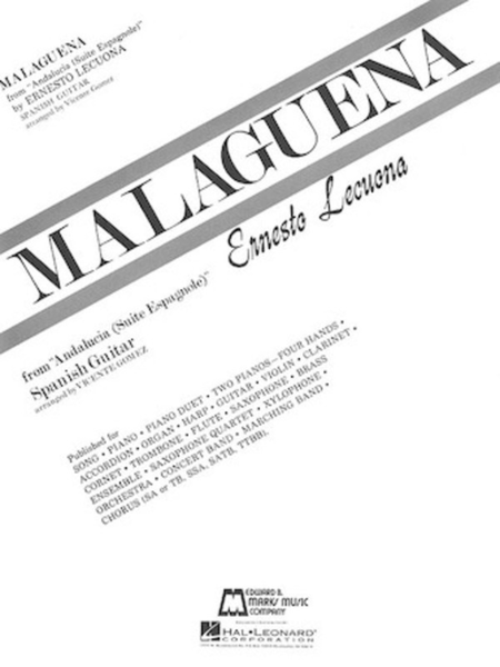 Lecuona - Malaguena For Guitar