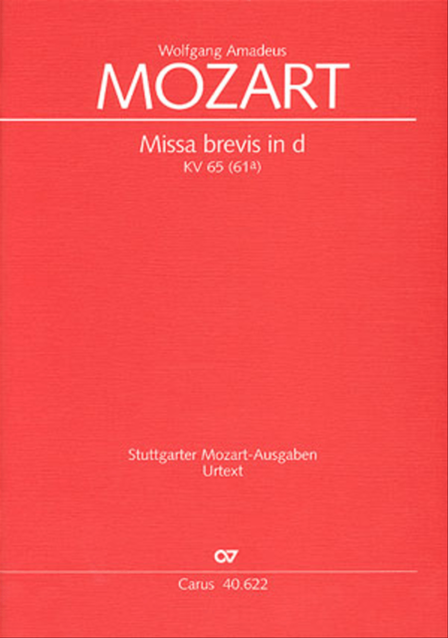 Missa brevis in D minor 4-Part scores gallery preview page 1