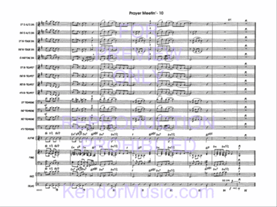 Prayer Meetin' Jazz Ensemble scores gallery preview page 12