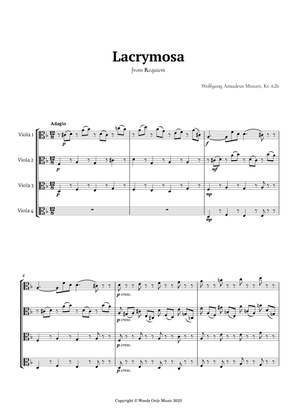 Lacrymosa by Mozart for Viola Quartet