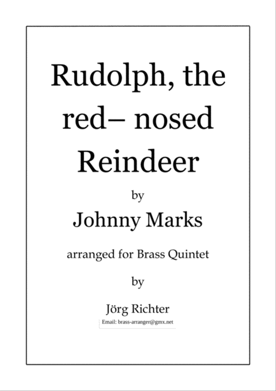 Rudolph The Red-nosed Reindeer Brass Ensemble scores gallery preview page 1