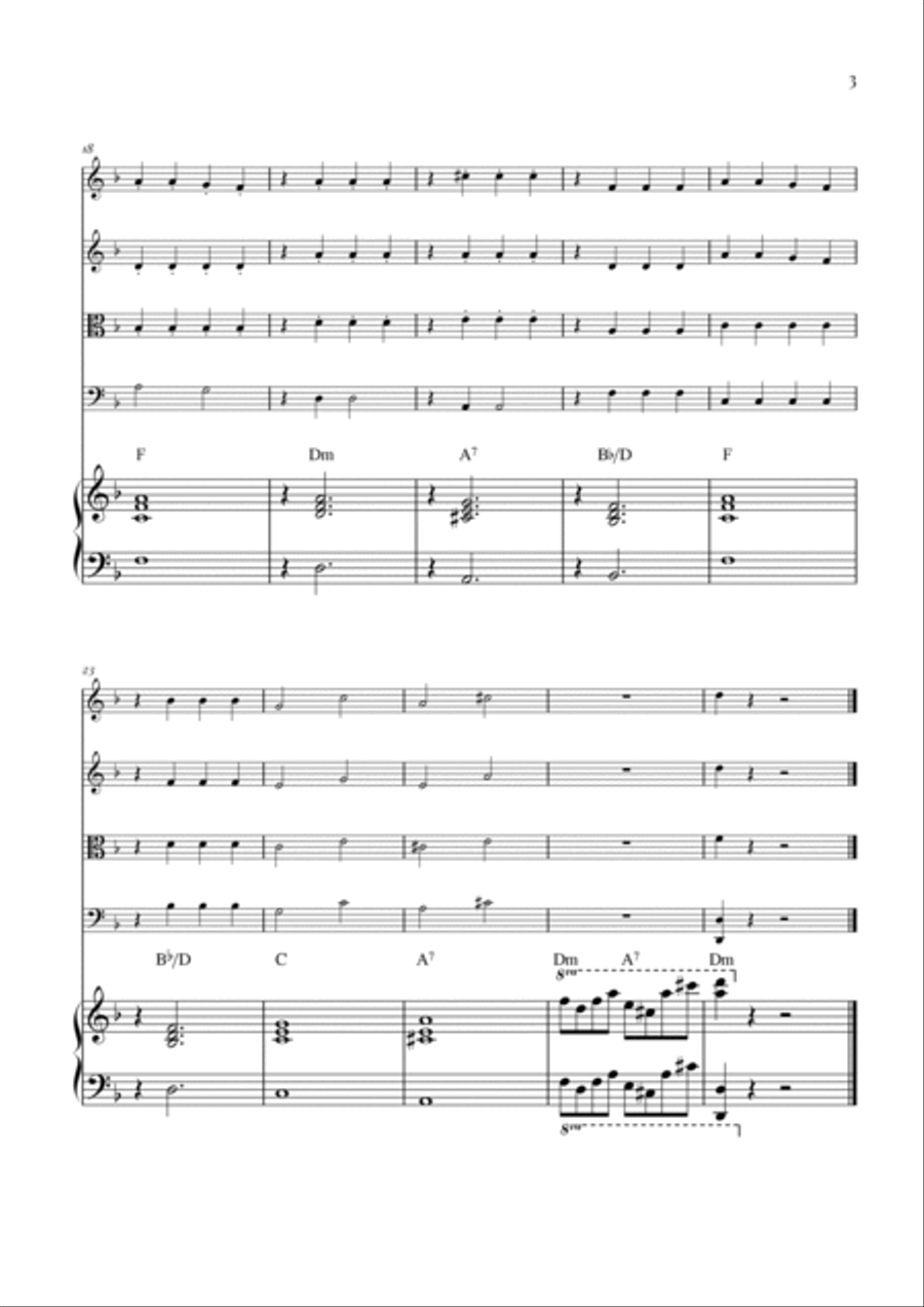 Gravity Falls (main Theme) String Quartet scores gallery preview page 3