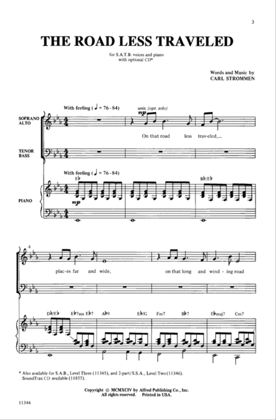 The Road Less Traveled The Road Less Traveled 4-Part scores gallery preview page 2