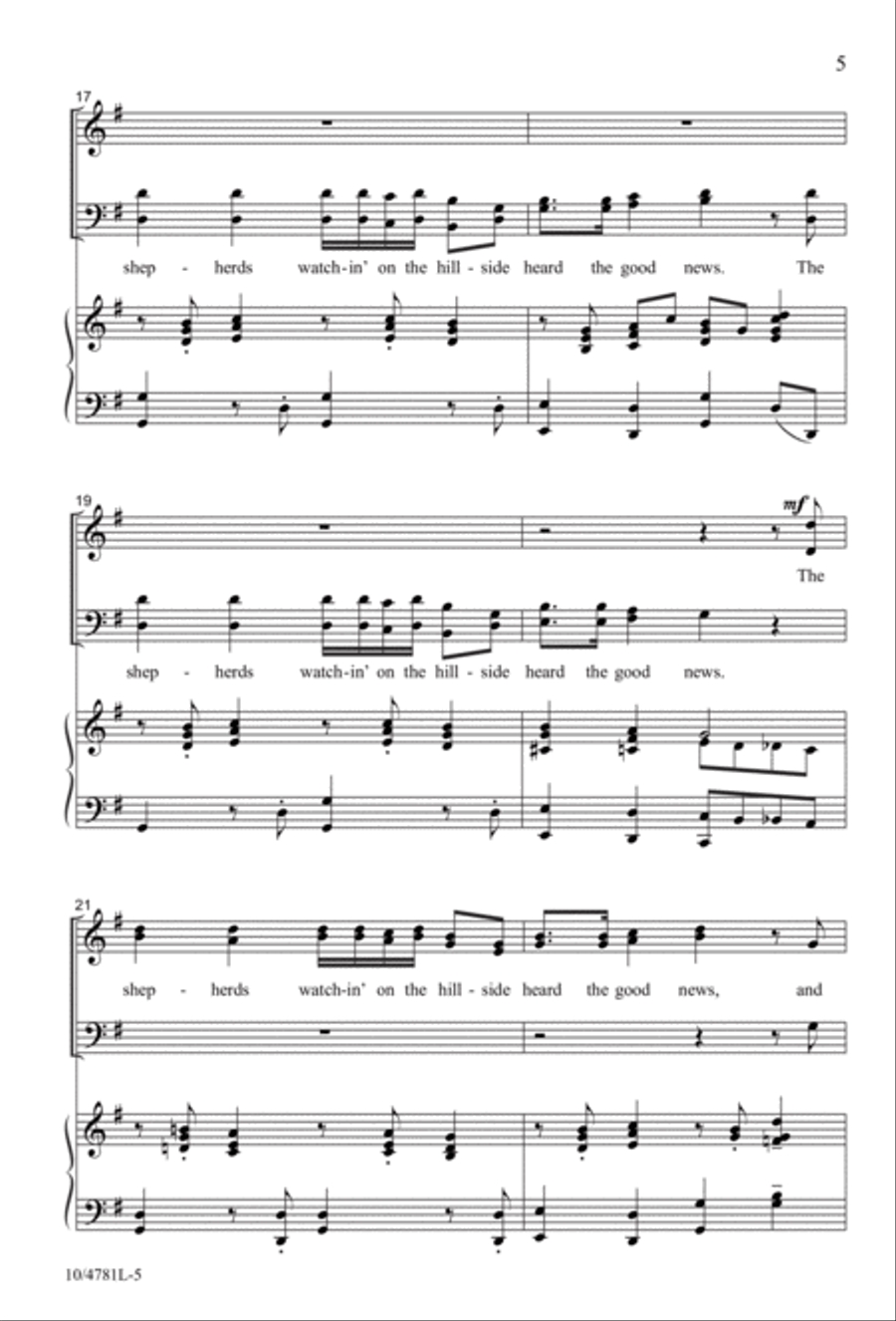 All ‘Round the Glory Manger 4-Part scores gallery preview page 5