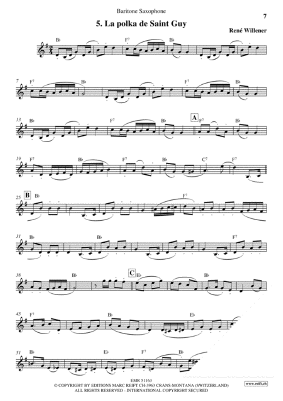 La Fete au Chalet Volume 4 Baritone Saxophone scores gallery preview page 7
