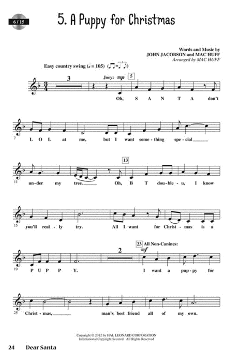 Dear Santa Choir scores gallery preview page 7