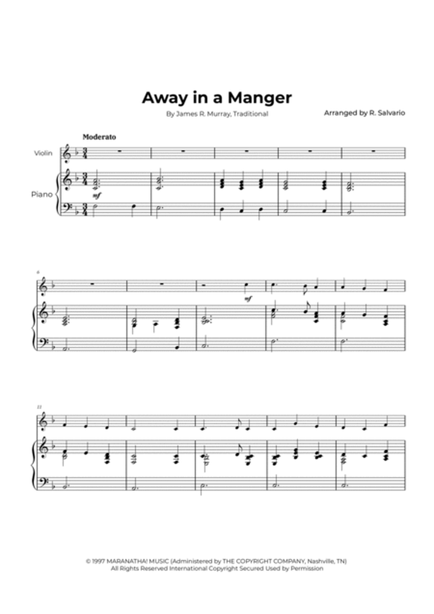 Away in a Manger (Violin with Piano Accompaniment) image number null