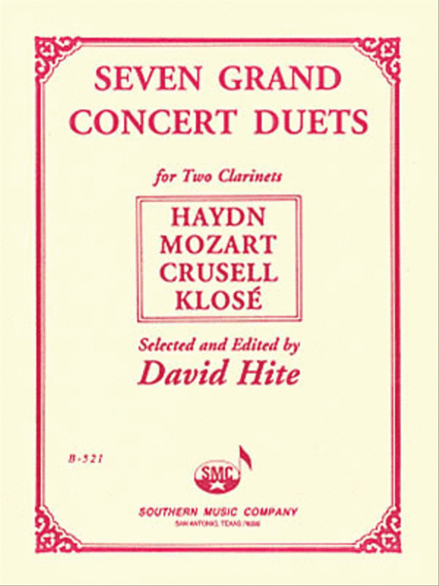 Seven Grand Concert Duets Clarinet Duet scores gallery preview page 1