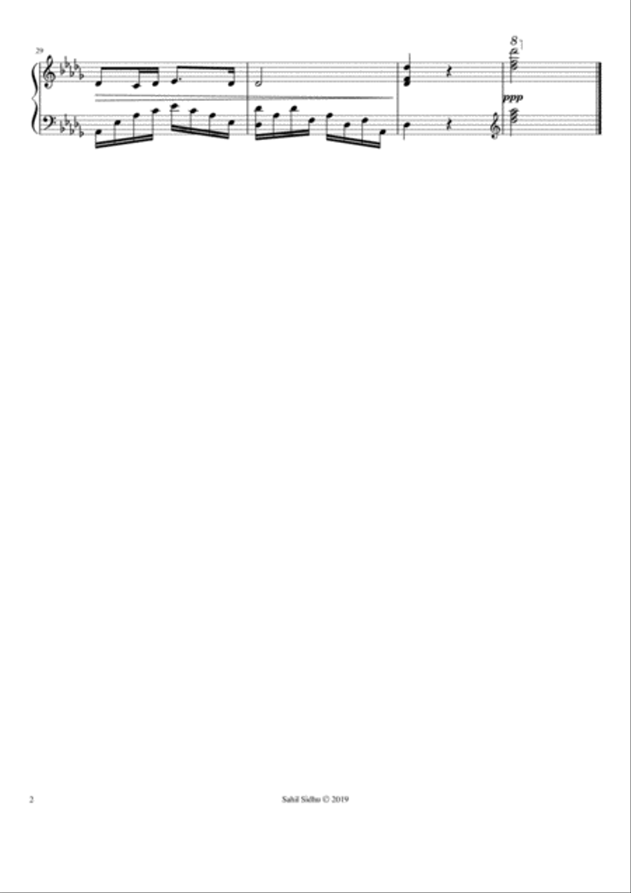 Op. 2 | Two Nocturnes for the Pianoforte - Sahil Sidhu Piano Solo scores gallery preview page 2