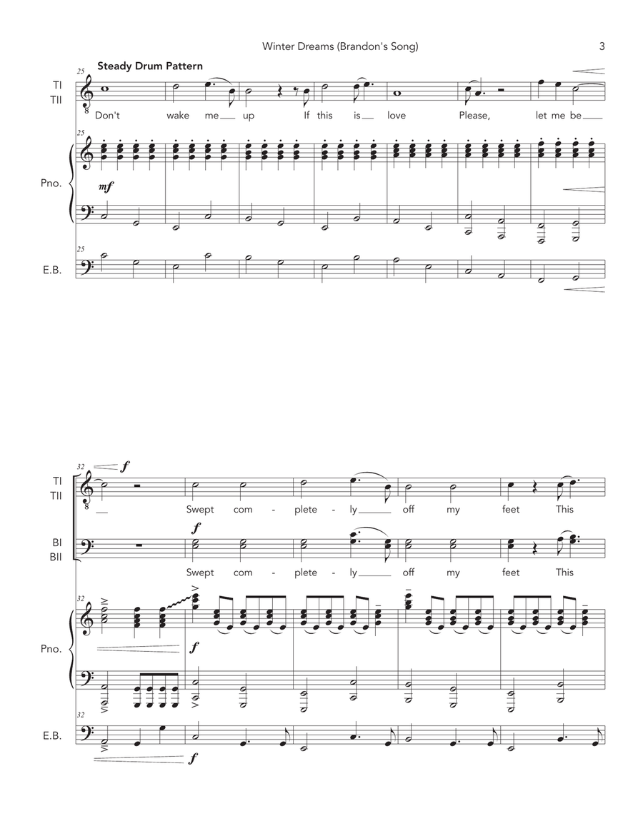 Winter Dreams Brandon S Song TTBB scores gallery preview page 3