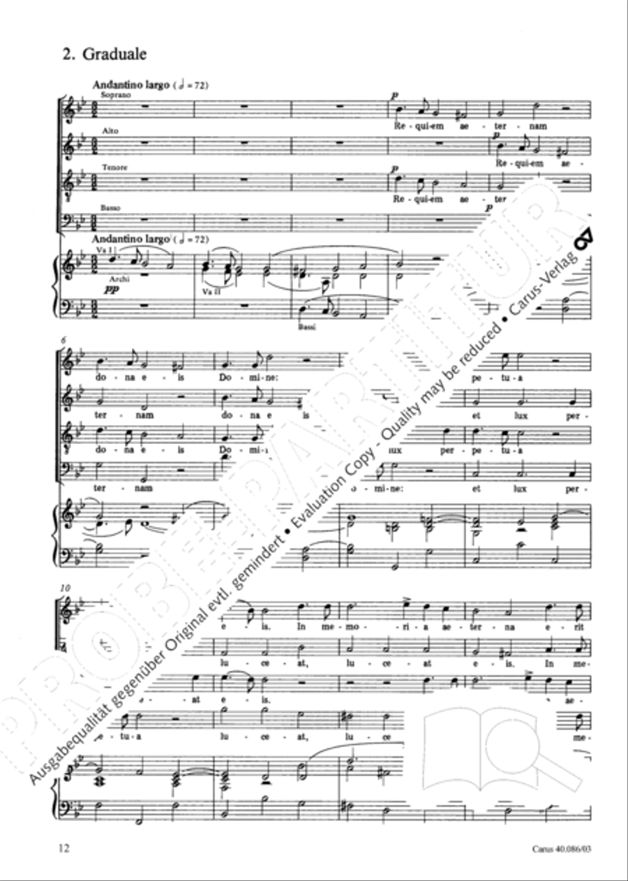 Requiem in C minor 4-Part scores gallery preview page 13