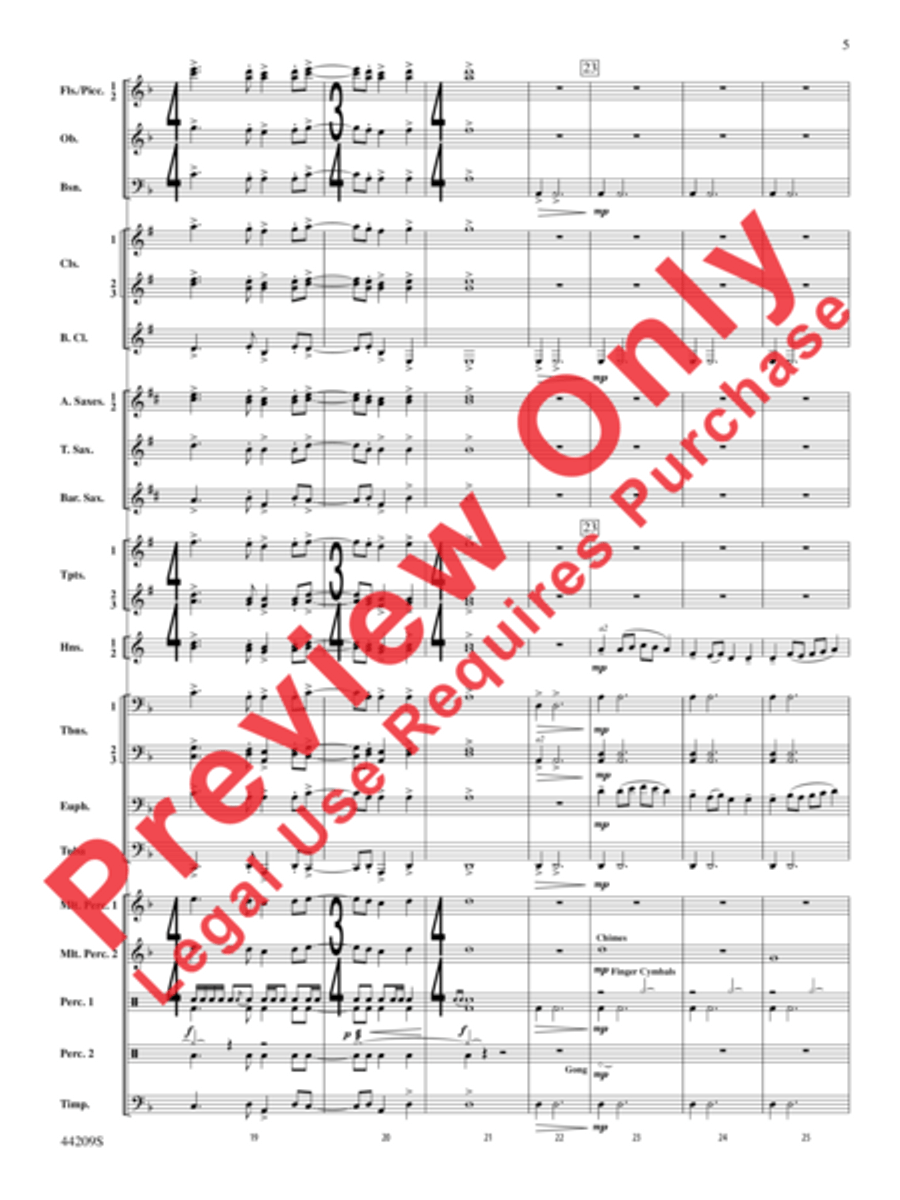 Gaudete Concert Band scores gallery preview page 6