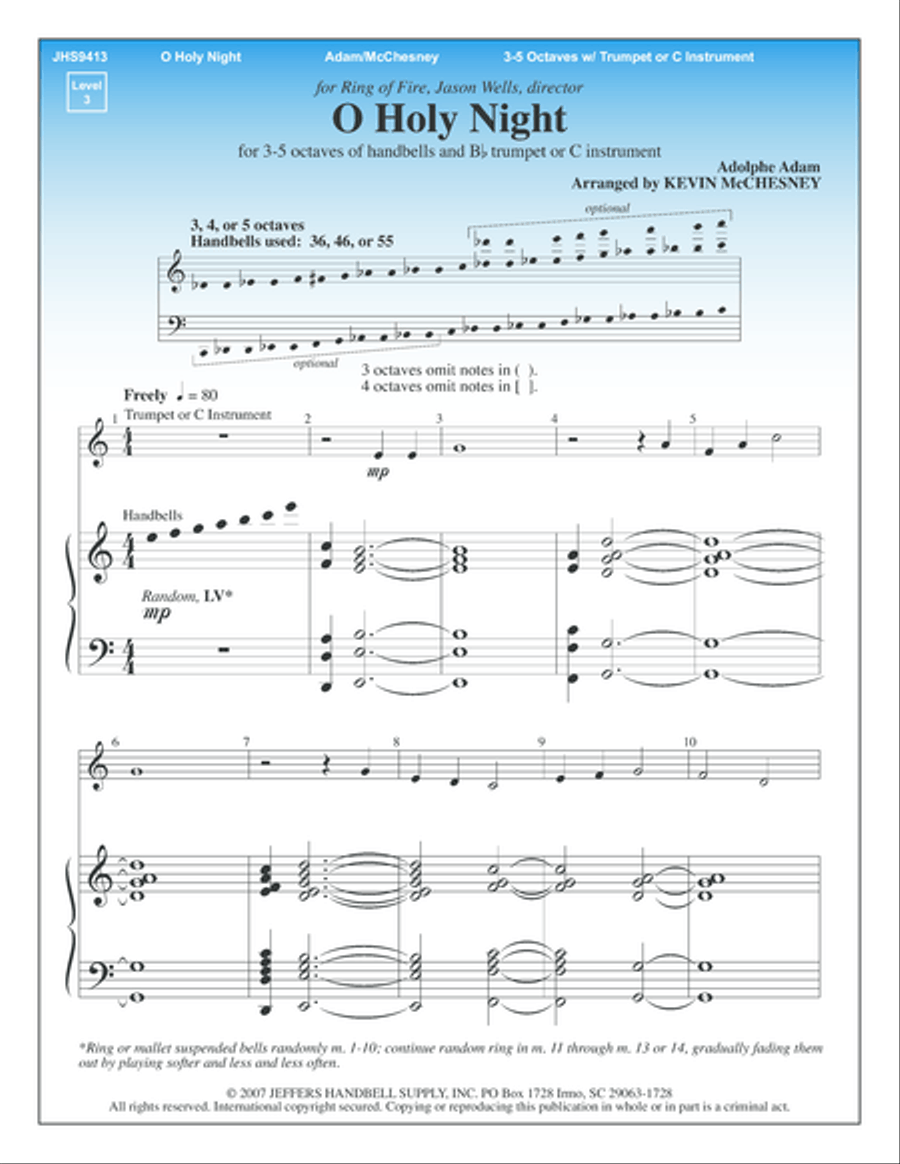 O Holy Night 5-Octaves scores gallery preview page 1