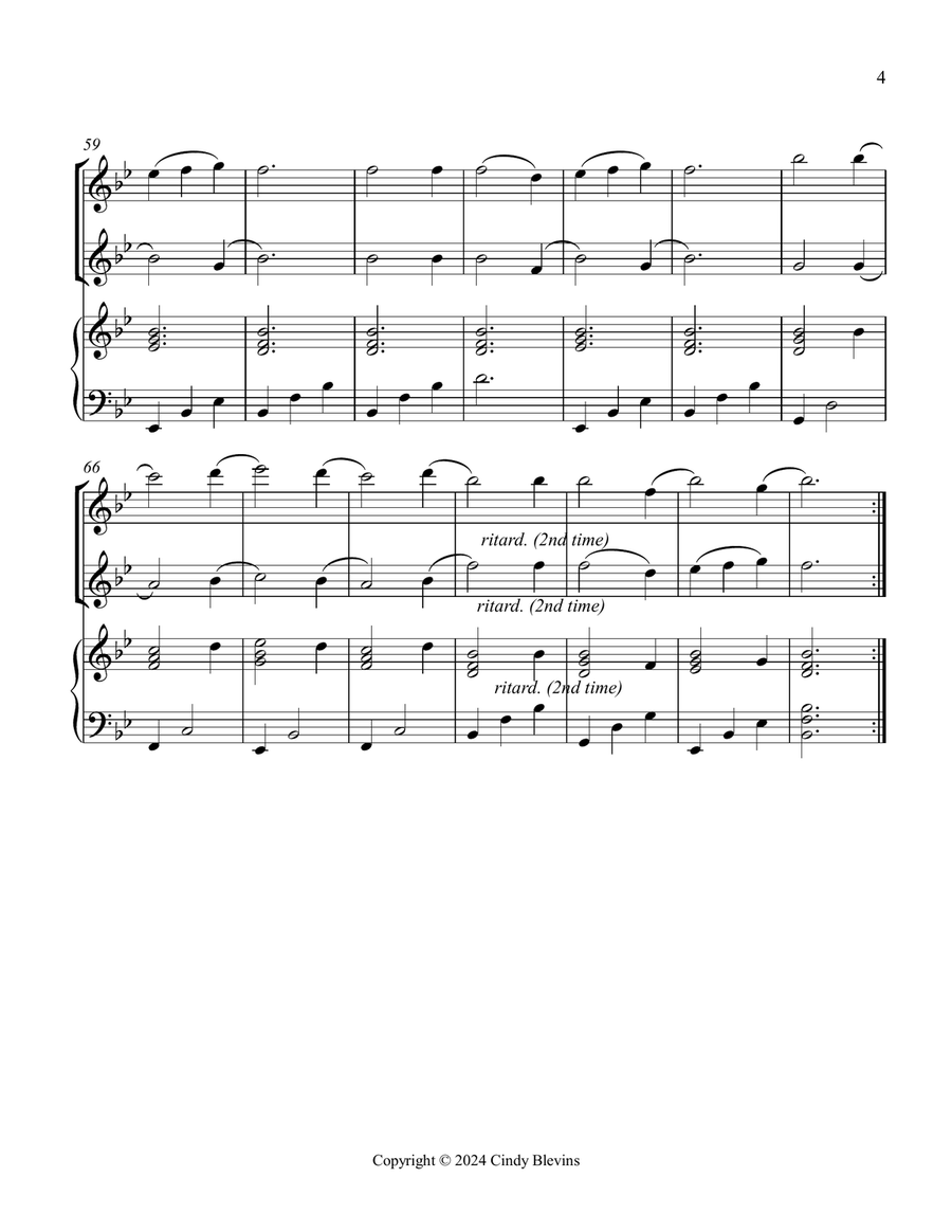 We Three Kings, for Flute, Oboe and Piano Woodwind Duet scores gallery preview page 5