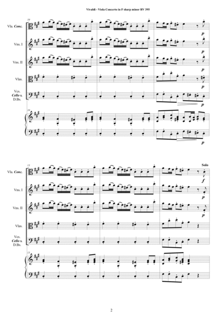 Vivaldi - Viola Concerto in F sharp minor RV395 for Viola concertante, Strings and Cembalo image number null