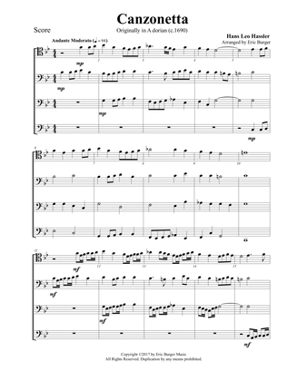 Canzonetta for Trombone or Low Brass Quartet