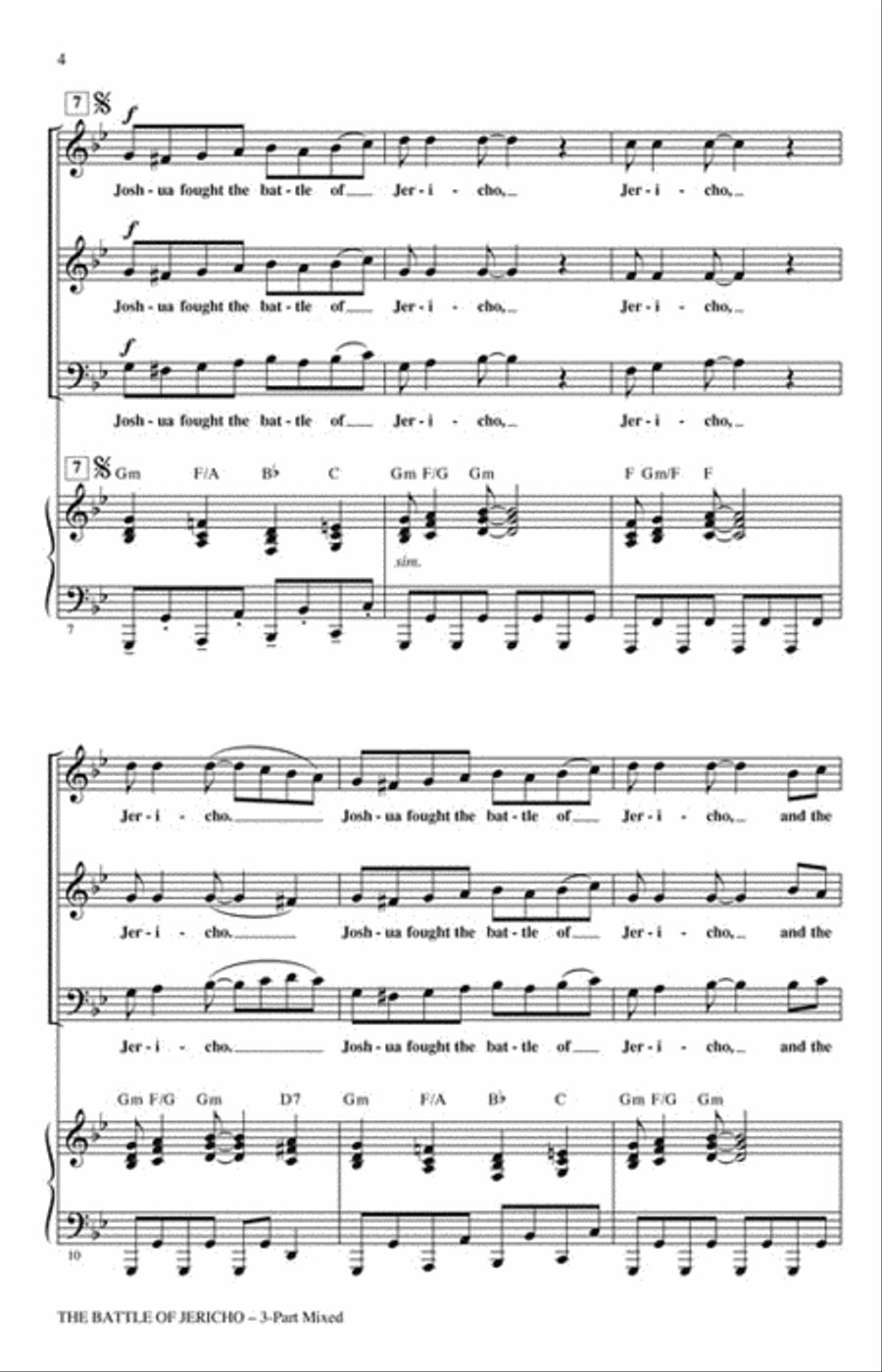 The Battle of Jericho 3-Part scores gallery preview page 3