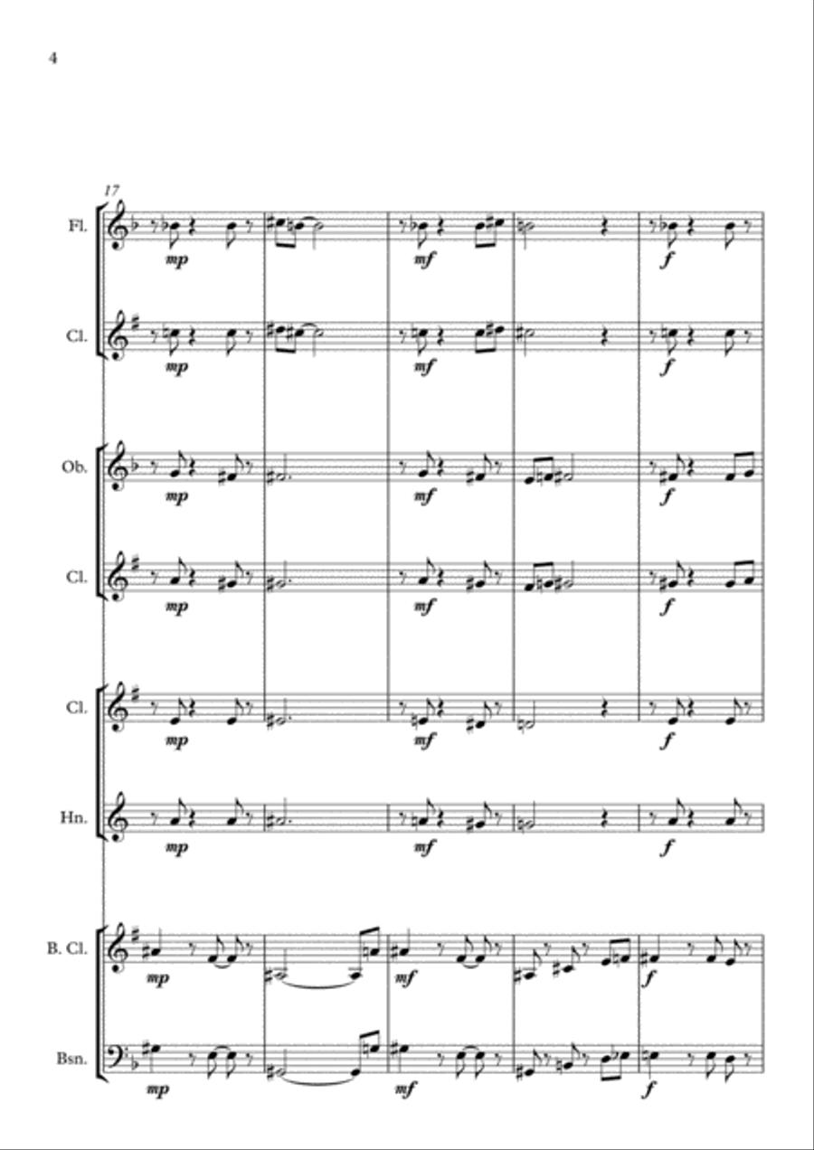 Caelifera - Wind Quartet Caelifera - Wind Quartet Small Ensemble scores gallery preview page 4