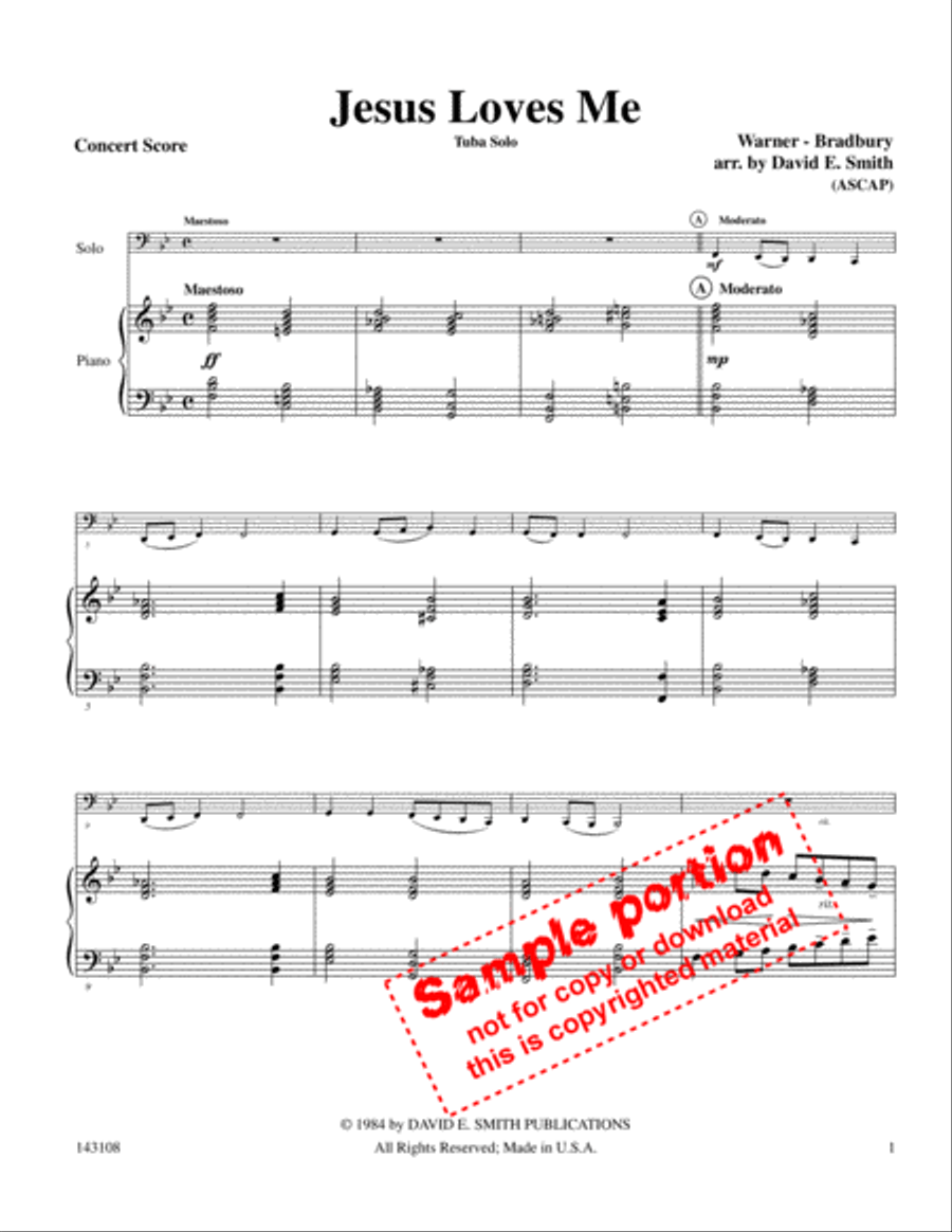 Jesus Loves Me Jesus Loves Me Trombone scores gallery preview page 2