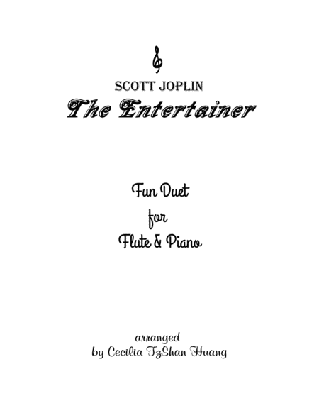 Joplin The Entertainer - Fun Piece for Recitals (Flute & Piano) image number null