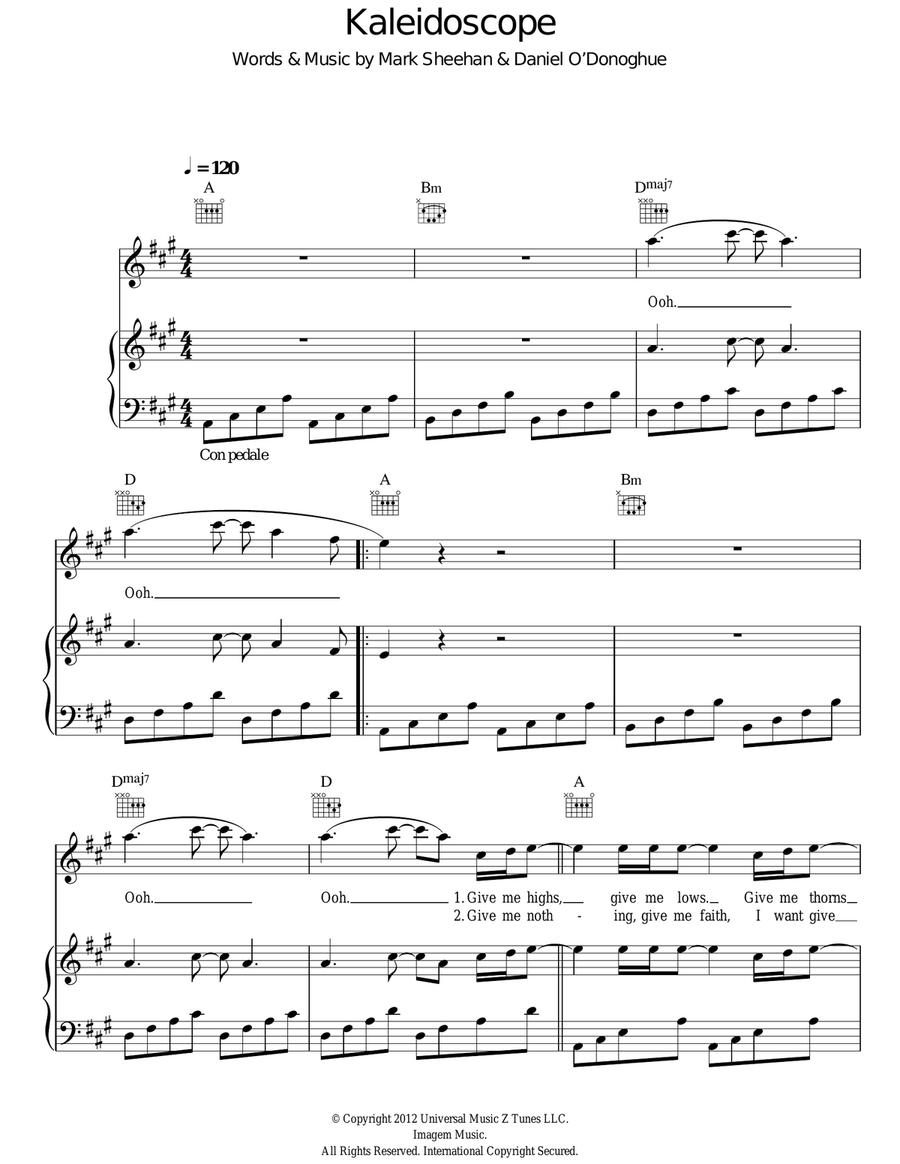 Kaleidoscope Kaleidoscope Acoustic Guitar scores gallery preview page 1