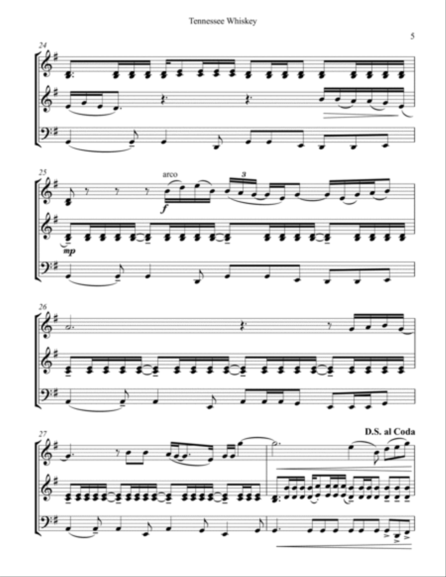 Tennessee Whiskey Tennessee Whiskey String Trio scores gallery preview page 5