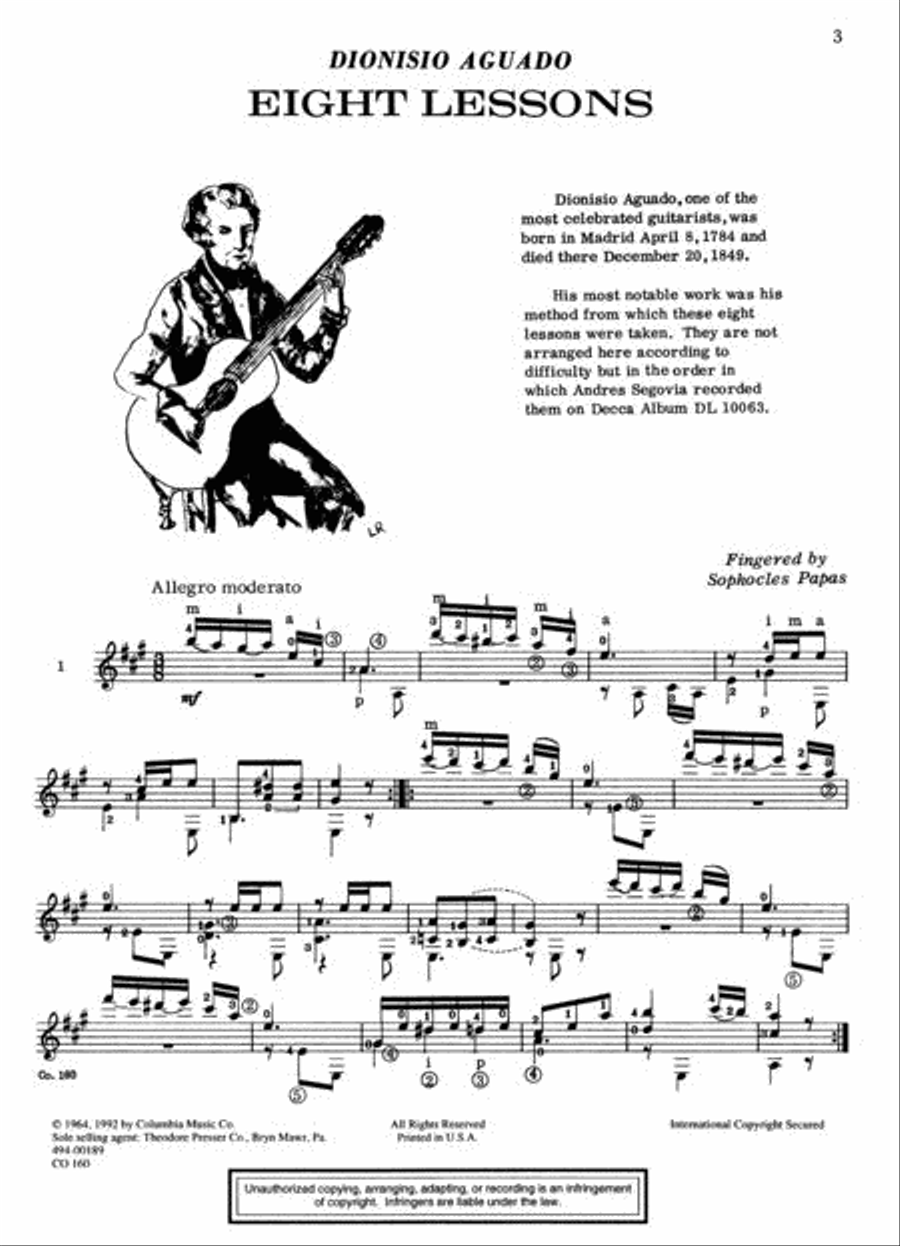 8 Lessons for Solo Guitar Chamber Music scores gallery preview page 2