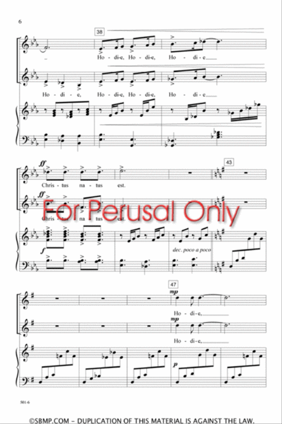 Hodie - SSA Octavo SSA scores gallery preview page 5