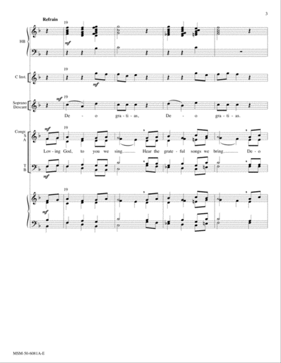 Deo gratias (Thanks Be to God) Choir scores gallery preview page 3
