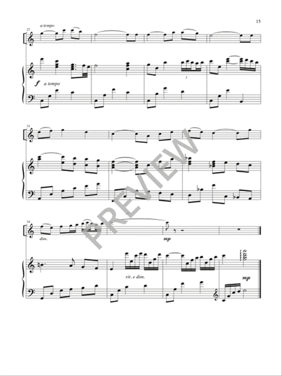 Miniatures for Solo Instrument and Piano Viola scores gallery preview page 16