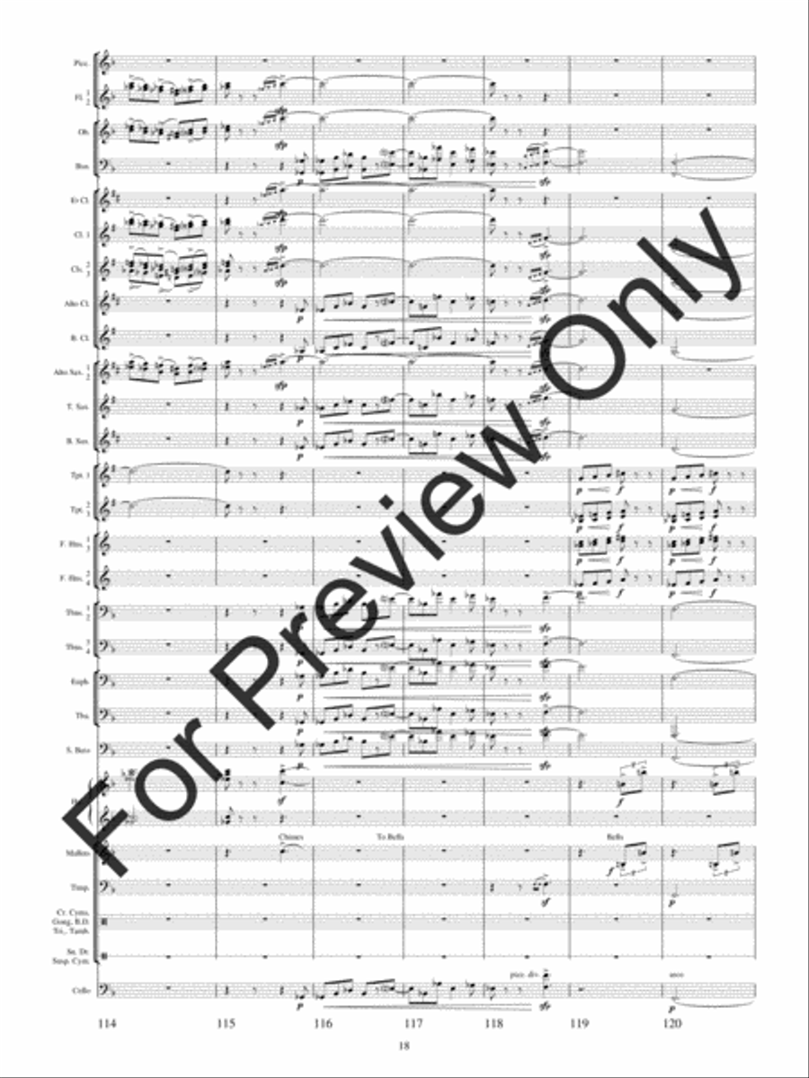 Festival Variations Concert Band scores gallery preview page 21