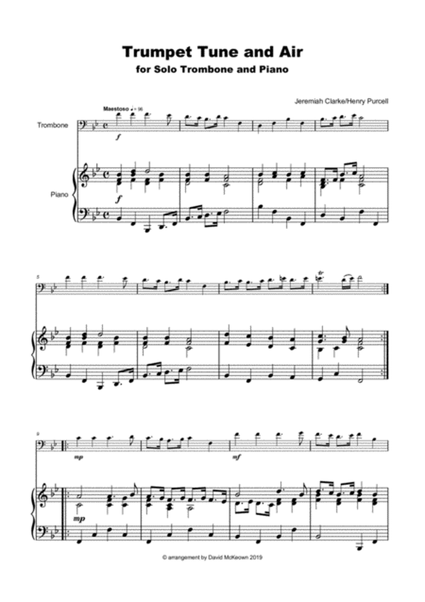 Trumpet Tune and Air, by Purcell; for solo Trombone and Piano image number null