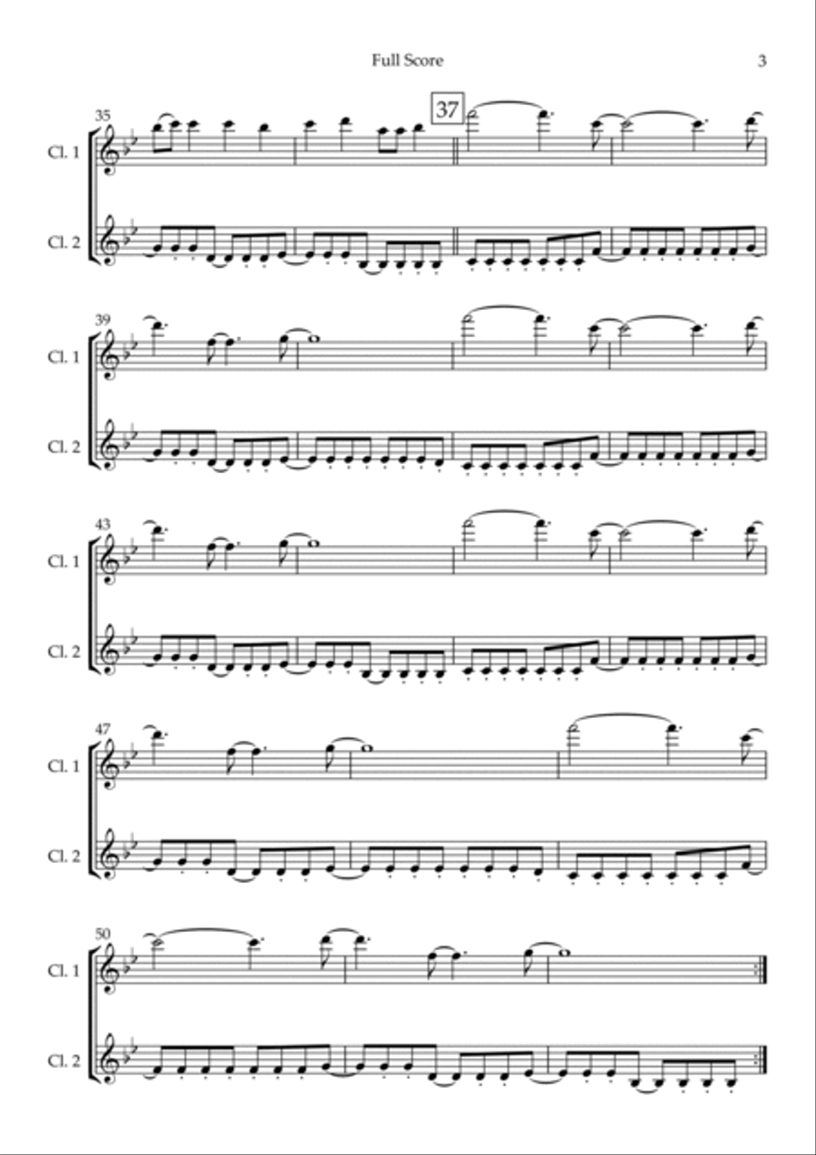 Clarity Clarinet Duet scores gallery preview page 3