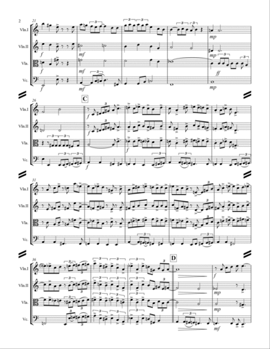 You're A Mean One, Mr. Grinch String Quartet scores gallery preview page 3