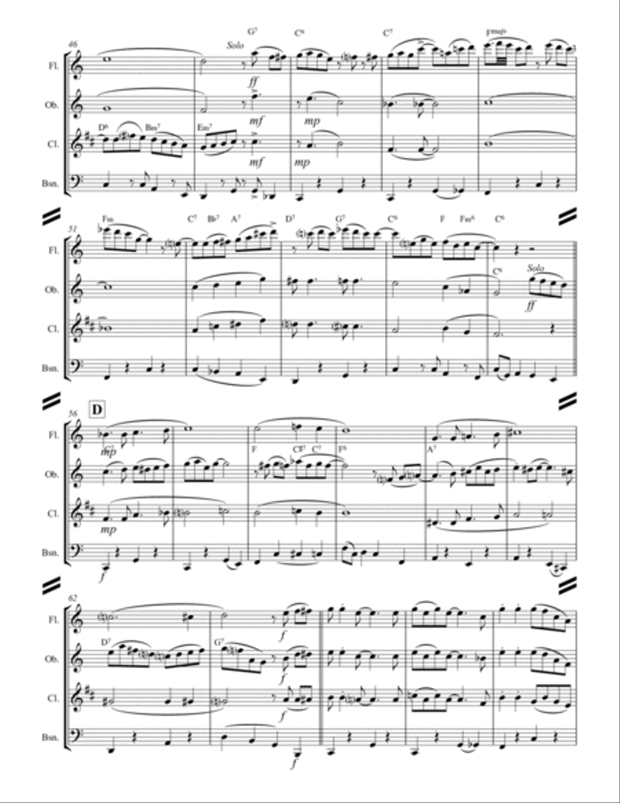 I Want A Little Girl I Want A Little Girl Woodwind Quartet scores gallery preview page 4
