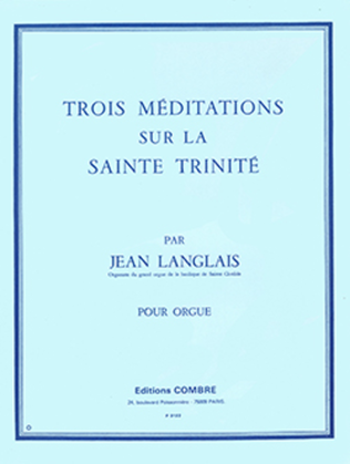 Book cover for Meditations sur la Sainte Trinite (3)