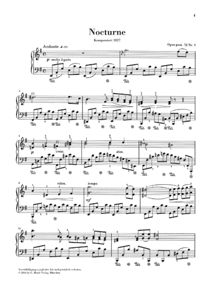 Nocturne in E Minor Op. Post. 72, No. 1