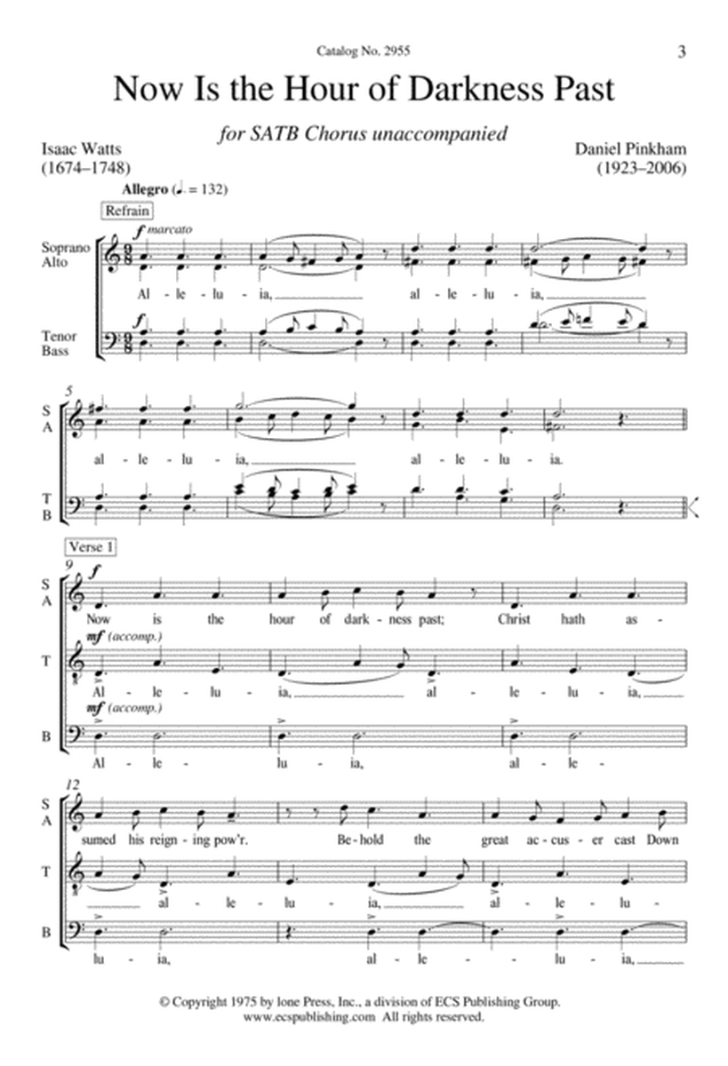 Now Is the Hour of Darkness Past from Alleluia, Acclamation and Carol (Downloadable)