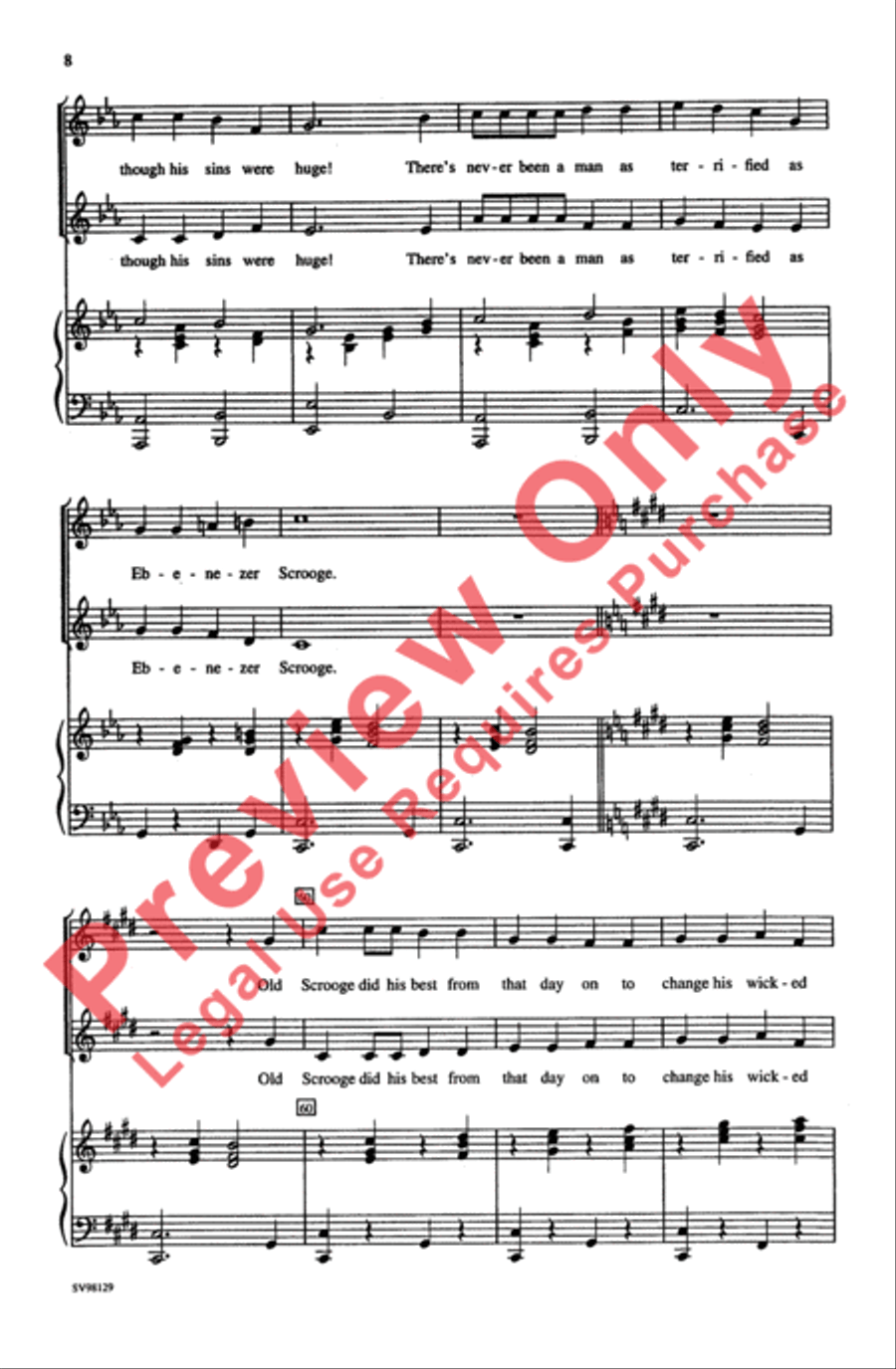 Scrooge, Scrooge, Scrooge 2-Part scores gallery preview page 7